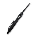 WEKNIFE Tayra Flipper Knife Tiger Stripe Pattern Flamed Titanium Handle Black Titanium Integral Backspacer & Finger Ring (2.19" Black Stonewashed Bohler M390 Blade, Satin Flat) WE24069-4