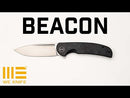 WEKNIFE Beacon Flipper Knife Titanium Handle (3.48" Damasteel Blade) WE20061B-DS1