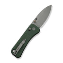 WEKNIFE Banter 2 Thumb Stud & Crossbar Lock Knife Green Canvas Micarta Handle (2.87" Gray Stonewashed CPM S35VN Blade) WE23075 - 3