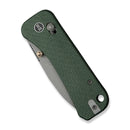 WEKNIFE Banter 2 Thumb Stud & Crossbar Lock Knife Green Canvas Micarta Handle (2.87" Gray Stonewashed CPM S35VN Blade) WE23075 - 3