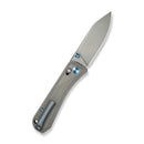 WEKNIFE Bougie Banter Thumb Stud & Crossbar Lock Knife Upscale Art Deco Styling On Gray Titanium Handle (2.91" Gray Stonewashed CPM S45VN Blade) WE24009 - 2