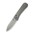 WEKNIFE Bougie Banter Thumb Stud & Crossbar Lock Knife Upscale Art Deco Styling On Gray Titanium Handle (2.91" Gray Stonewashed CPM S45VN Blade) WE24009 - 2