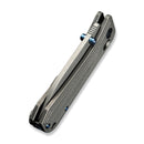 WEKNIFE Bougie Banter Thumb Stud & Crossbar Lock Knife Upscale Art Deco Styling On Gray Titanium Handle (2.91" Gray Stonewashed CPM S45VN Blade) WE24009 - 2