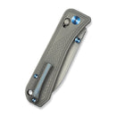WEKNIFE Bougie Banter Thumb Stud & Crossbar Lock Knife Upscale Art Deco Styling On Gray Titanium Handle (2.91" Gray Stonewashed CPM S45VN Blade) WE24009 - 2