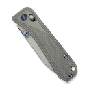 WEKNIFE Bougie Banter Thumb Stud & Crossbar Lock Knife Upscale Art Deco Styling On Gray Titanium Handle (2.91" Gray Stonewashed CPM S45VN Blade) WE24009 - 2