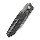 WEKNIFE Brr15 Flipper Knife Polished Gray Titanium Handle With Shredded Carbon Fiber Inlay (3.25" Polished Gray Bohler M390 Blade) WE24007 - 3