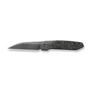 WEKNIFE Brr15 Flipper Knife Polished Gray Titanium Handle With Shredded Carbon Fiber Inlay (3.25" Polished Gray Bohler M390 Blade) WE24007 - 3
