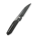 WEKNIFE Brr15 Flipper Knife Polished Gray Titanium Handle With Shredded Carbon Fiber Inlay (3.25" Polished Gray Bohler M390 Blade) WE24007 - 3
