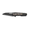 WEKNIFE Falcaria Flipper & Thumb Hole Knife Black Titanium Handle With Copper Foil Carbon Fiber Inlay (3.64" Black Stonewashed CPM 20CV Blade) WE23012B-2