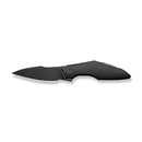 WEKNIFE Krait Snake Flipper Knife Black Titanium Handle (3.34" Black Stonewashed Bohler M390 Blade) WE24084 - 1