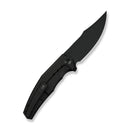 WEKNIFE Kyklos Flipper Knife Black Titanium Handle (3.79" Black Stonewashed Bohler M390 Blade) WE23086 - 1
