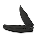 WEKNIFE Kyklos Flipper Knife Black Titanium Handle (3.79" Black Stonewashed Bohler M390 Blade) WE23086 - 1