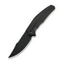 WEKNIFE Kyklos Flipper Knife Black Titanium Handle (3.79" Black Stonewashed Bohler M390 Blade) WE23086 - 1