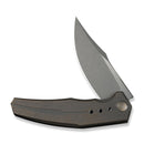 WEKNIFE Kyklos Flipper Knife Bronze Titanium Handle (3.79" Gray Stonewashed Bohler M390 Blade, Satin Flat) WE23086 - 2