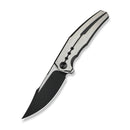 WEKNIFE Kyklos Flipper Knife Satin / Black Titanium Handle (3.79" Black Stonewashed Bohler M390 Blade, Satin Flat) WE23086 - 3