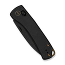 WEKNIFE Nightblade Crossbar Lock Knife Black Titanium Handle (2.98" Black Stonewashed CPM 20CV Blade) WE22046 - 1