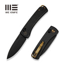 WEKNIFE Nightblade Crossbar Lock Knife Black Titanium Handle (2.98" Black Stonewashed CPM 20CV Blade) WE22046 - 1