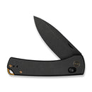 WEKNIFE Nightblade Crossbar Lock Knife Black Titanium Handle (2.98" Black Stonewashed CPM 20CV Blade) WE22046 - 1