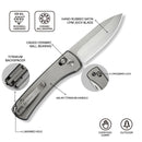 WEKNIFE Nightblade Crossbar Lock Knife Titanium Handle (2.98" CPM 20CV Blade) WE22046 - 2