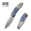 WEKNIFE Sine Wave Flipper Knife Flamed & Satin Titanium Handle (3.98" Polished Bead Blasted Bohler M390 Blade) WE23069B - 4