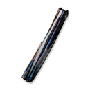 WEKNIFE Sine Wave Flipper Knife Flamed & Satin Titanium Handle (3.98" Polished Bead Blasted Bohler M390 Blade) WE23069B - 4