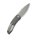 WEKNIFE Sine Wave Flipper Knife Gray Hand Rubbed & Satin Titanium Handle (3.98" Stonewashed Bohler M390 Blade) WE23069B - 2