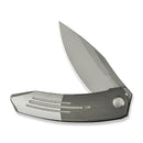 WEKNIFE Sine Wave Flipper Knife Gray Hand Rubbed & Satin Titanium Handle (3.98" Stonewashed Bohler M390 Blade) WE23069B - 2