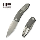 WEKNIFE Sine Wave Flipper Knife Gray Hand Rubbed & Satin Titanium Handle (3.98" Stonewashed Bohler M390 Blade) WE23069B - 2