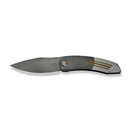 WEKNIFE Sine Wave Flipper Knife Polished Gray & Satin Titanium Handle (3.98" Polished Gray Bohler M390 Blade) WE23069B - 3