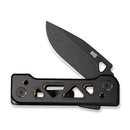 WEKNIFE Tyro Superlock Knife Black / Golden Titanium Handle (2.91" Black Stonewashed CPM 20CV Blade) WE24001 - 1, With An Extra Pivot Screw