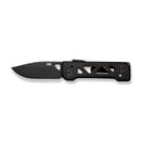 WEKNIFE Tyro Superlock Knife Black / Golden Titanium Handle (2.91" Black Stonewashed CPM 20CV Blade) WE24001 - 1, With An Extra Pivot Screw