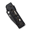 WEKNIFE Tyro Superlock Knife Black / Golden Titanium Handle (2.91" Black Stonewashed CPM 20CV Blade) WE24001 - 1, With An Extra Pivot Screw