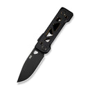 WEKNIFE Tyro Superlock Knife Black / Golden Titanium Handle (2.91" Black Stonewashed CPM 20CV Blade) WE24001 - 1, With An Extra Pivot Screw