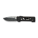 WEKNIFE Tyro Superlock Knife Black / Golden Titanium Handle (2.91" Hakkapella Damasteel Blade) WE24001 - DS1, With An Extra Pivot Screw