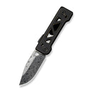 WEKNIFE Tyro Superlock Knife Black / Golden Titanium Handle (2.91" Hakkapella Damasteel Blade) WE24001 - DS1, With An Extra Pivot Screw