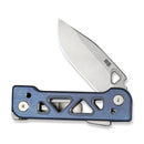 WEKNIFE Tyro Superlock Knife Blue Titanium Handle (2.91" Stonewashed CPM 20CV Blade) WE24001 - 4, With An Extra Pivot Screw
