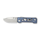 WEKNIFE Tyro Superlock Knife Blue Titanium Handle (2.91" Stonewashed CPM 20CV Blade) WE24001 - 4, With An Extra Pivot Screw