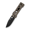 WEKNIFE Tyro Superlock Knife Bronze Titanium Handle (2.91" Black Stonewashed CPM 20CV Blade) WE24001 - 3, With An Extra Pivot Screw
