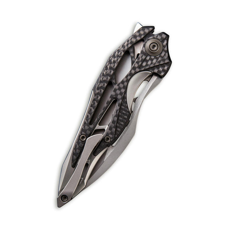 WEKNIFE Arrakis Flipper Knife Titanium Handle With Carbon Fiber Inlay (3.45" M390 Blade) | Freeshipping - We Knife
