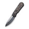 WEKNIFE Baloo Flipper Knife Titanium & Carbon Fiber Handle (3.31" Damasteel) WE21033-DS1