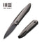 WEKNIFE Black Void Opus Front Flipper Knife Titanium & Carbon Fiber Handle (2.84" CPM 20CV Blade) 2010V-1