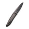 WEKNIFE Black Void Opus Front Flipper Knife Titanium & Carbon Fiber Handle (2.84" CPM 20CV Blade) 2010V-1