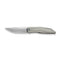 WEKNIFE Cybernetic Top Flipper Knife Polished Bead Blasted Titanium Handle (3.91" Polished Bead Blasted CPM 20CV Blade) WE22033-2