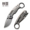WEKNIFE Envisage Front Flipper Knife Gray Titanium Handle (2.42" Gray Stonewashed CPM 20CV Blade) WE22013-1