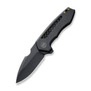 WEKNIFE Harpen Flipper Knife Black Titanium Handle (2.98" Black Stonewashed CPM 20CV Blade) WE23019-1