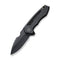 WEKNIFE Harpen Flipper Knife Black Titanium Handle (2.98" Black Stonewashed CPM 20CV Blade) WE23019-1