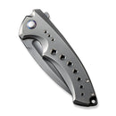 WEKNIFE Nexusia Flipper Knife Polished Gray Titanium Handle (3.48" Polished Gray CPM 20CV Blade) WE22044-6