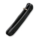 WEKNIFE Qubit Thumb Stud & Button Lock Knife Black Titanium Handle (3.2" Black Stonewashed CPM 20CV Blade) WE22030F-1