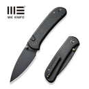 WEKNIFE Qubit Thumb Stud & Button Lock Knife Black Titanium Handle (3.2" Black Stonewashed CPM 20CV Blade) WE22030F-1