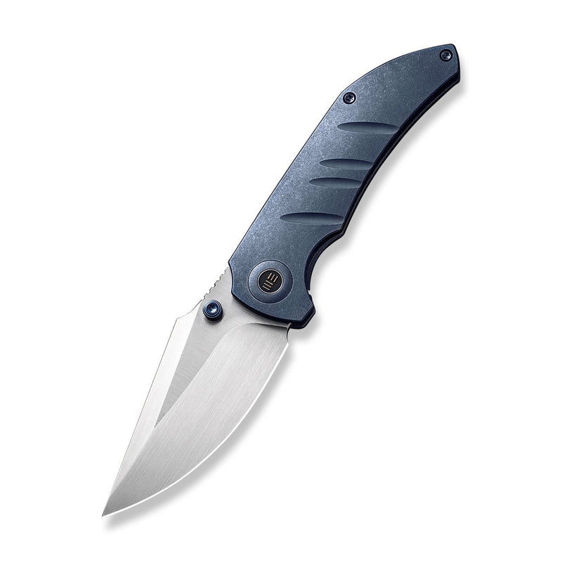 WEKNIFE Riff-Raff Thumb Stud Knife Blue Titanium Handle (3.12" Hand Rubbed Satin CPM 20CV Blade) WE22020B-2